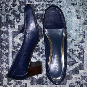 Ralph Lauren Block Heels-Navy